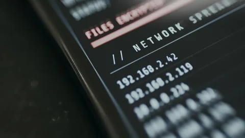 List of internal network IP addresses Stock Footage 335461640