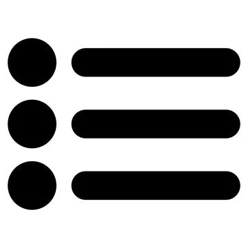 List Items Flat Icon Symbol Stock Illustration