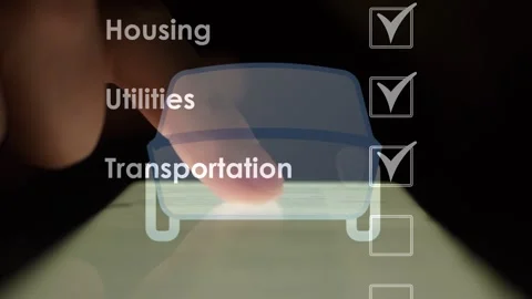 The list of life needs moves up and the corresponding emoticons and progress Stock Footage 270473500