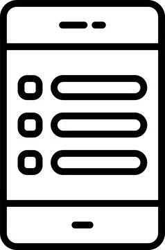 List Line Icon Design Stock Illustration