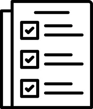 List  Line Icon Design Stock Illustration