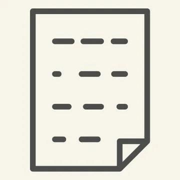 List line icon. Document vector illustration isolated on white. Report outline Stock Illustration
