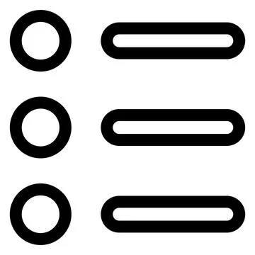 List line icon vector illustration isolated on white background Illustrazione stock