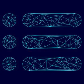 List low poly triangulation triangulated polygonal electric cyan blue vibrant Ilustración de archivo