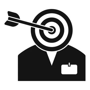 List man target icon, simple style Stock Illustration