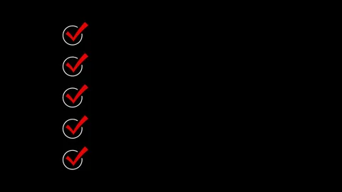 List marker checkbox animation Stock Footage 275265856