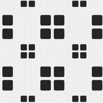 List menu, Content view options icon sign. Seamless pattern with geometric te Stock Illustration