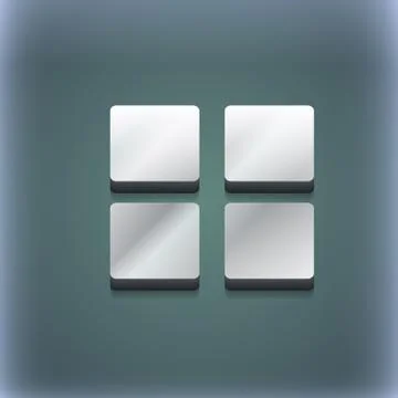 List menu, Content view options icon symbol. 3D style. Trendy, modern design wit Stock Illustration