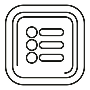 List options menu button interface line icon イラスト素材