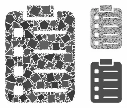 List pad Composition Icon of Bumpy Pieces Stock Illustration