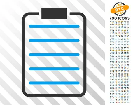 List Page Flat Icon with Bonus Stock Illustration