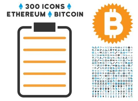 List Page Flat Icon with Set Stock Illustration
