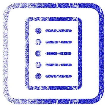 List Page Framed Textured Icon Stock Illustration