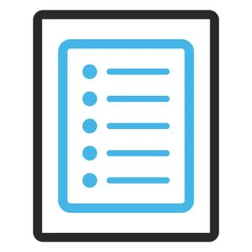 List Page Framed Vector Icon Stock Illustration