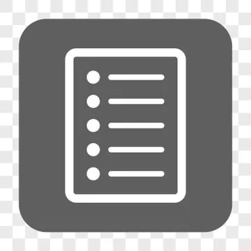 List Page Rounded Square Button Stock Illustration