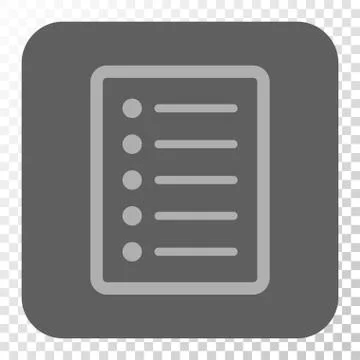 List Page Rounded Square Button Stock Illustration
