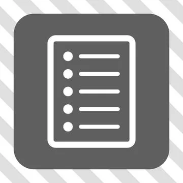 List Page Rounded Square Button Stock Illustration
