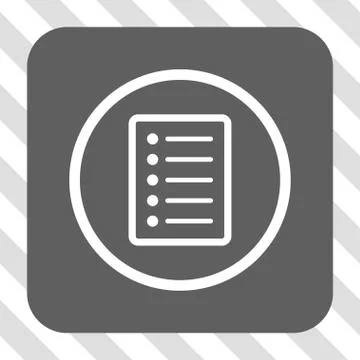 List Page Rounded Square Button Stock Illustration