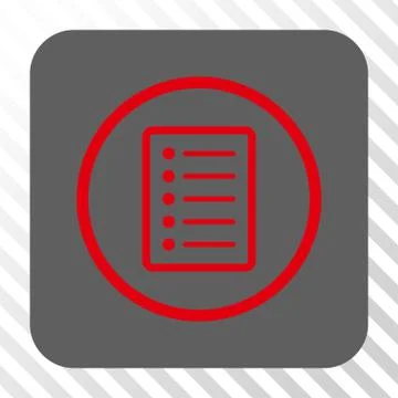 List Page Rounded Square Button Stock Illustration