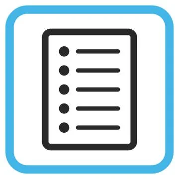 List Page Vector Icon In a Frame Illustrazione stock
