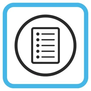 List Page Vector Icon In a Frame Stock Illustration