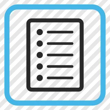 List Page Vector Icon In a Frame Stock Illustration