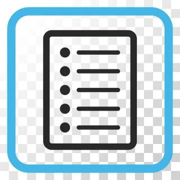 List Page Vector Icon In a Frame Stockillustratie