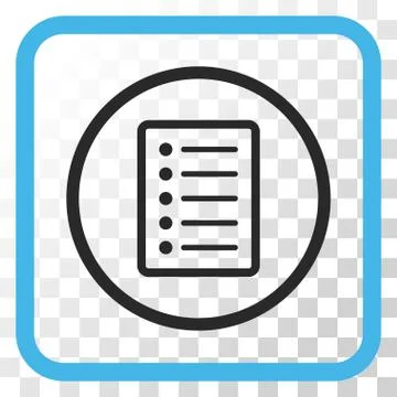 List Page Vector Icon In a Frame Stock Illustration