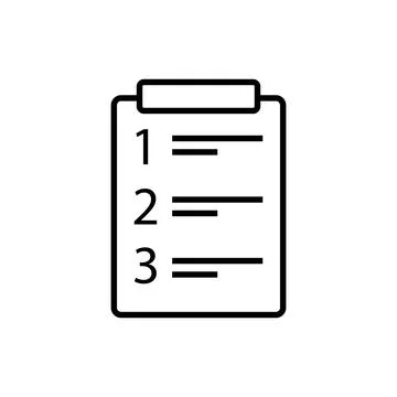 List paper icon vector Stock Illustration