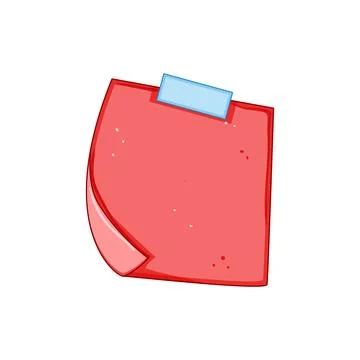 List pinned paper notes cartoon vector illustration Stock Illustration