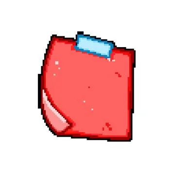 List pinned paper notes pixel art vector illustration Stock Illustration