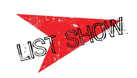 List Show rubber stamp Stock Illustration