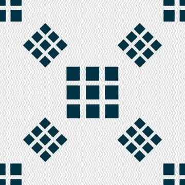 List sign icon. Content view option symbol. Seamless pattern with geometric t Stock Illustration