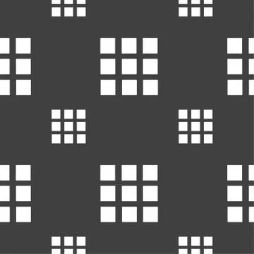 List sign icon. Content view option symbol. Seamless pattern on a gray backgr Stock Illustration