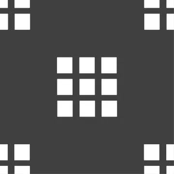 List sign icon. Content view option symbol. Seamless pattern on a gray backgr Stock Illustration