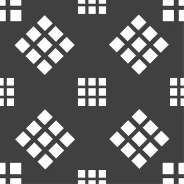List sign icon. Content view option symbol. Seamless pattern on a gray backgr Stock Illustration