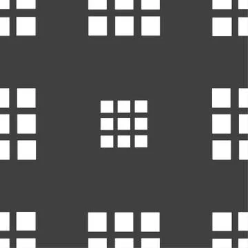 List sign icon. Content view option symbol. Seamless pattern on a gray backgr Illustrazione stock