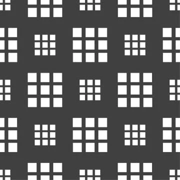 List sign icon. Content view option symbol. Seamless pattern on a gray backgr Illustrazione stock