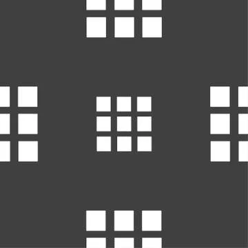 List sign icon. Content view option symbol. Seamless pattern on a gray backgr Stock Illustration