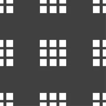 List sign icon. Content view option symbol. Seamless pattern on a gray backgr Illustrazione stock