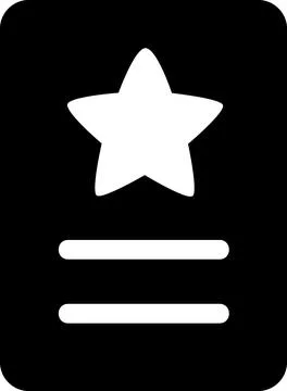 List star priority task interface icon Stock Illustration
