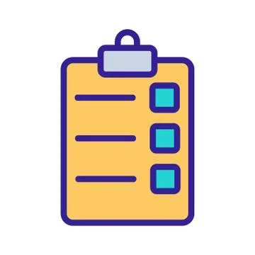 The list of tasks icon vector. Isolated contour symbol illustration Stock Illustration