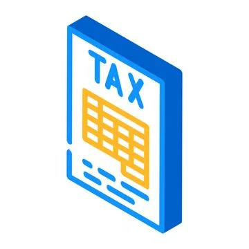 List tax isometric icon vector illustration Stock Illustration