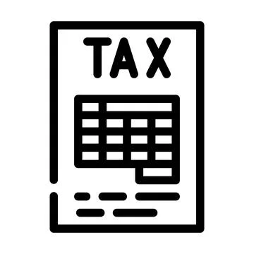 List tax line icon vector illustration Stock Illustration