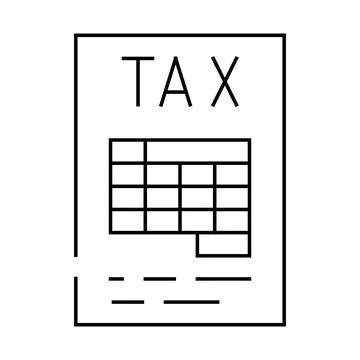 List tax line icon vector illustration Stockillustratie