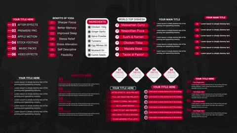 List Titles Pack  After Effects	Stock