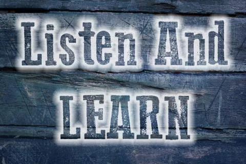 Listen and learn concept Stock Illustration