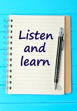 Listen and learn words Stock Photos