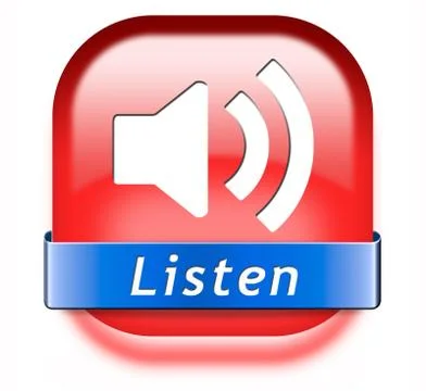 Listen button Stock Illustration
