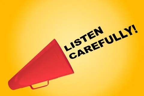 Listen Carefully! concept Stock Illustration